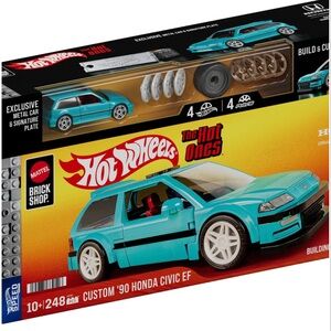 Mattel Brick Shop Hot Wheels Custom ’90 Honda Civic Ef Building Toy Kit 248 pcs